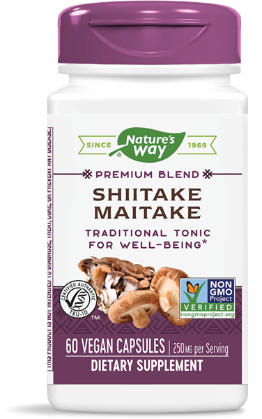 Shiitake Maitake  60 Caps – Nature’s Way