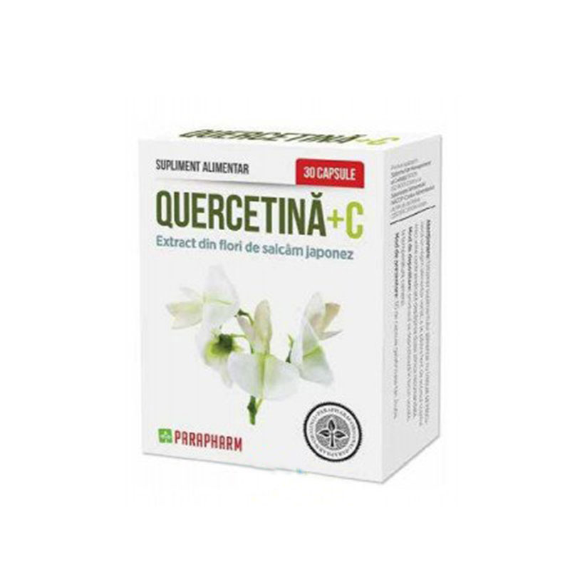 Quercetina + C,  30 capsule