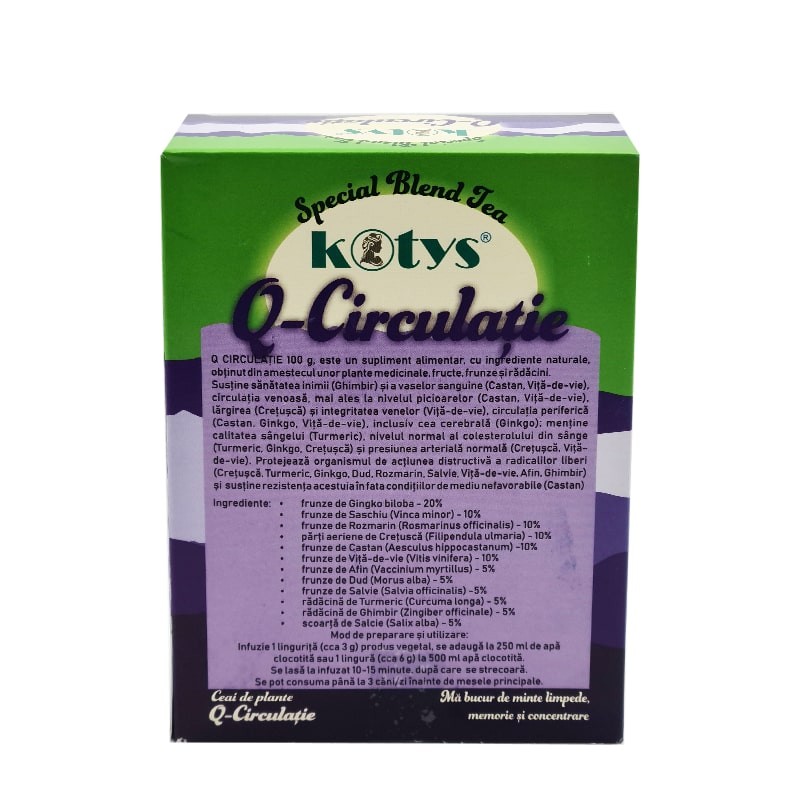 Ceai din plante Q Circulatie 100gr Kotys
