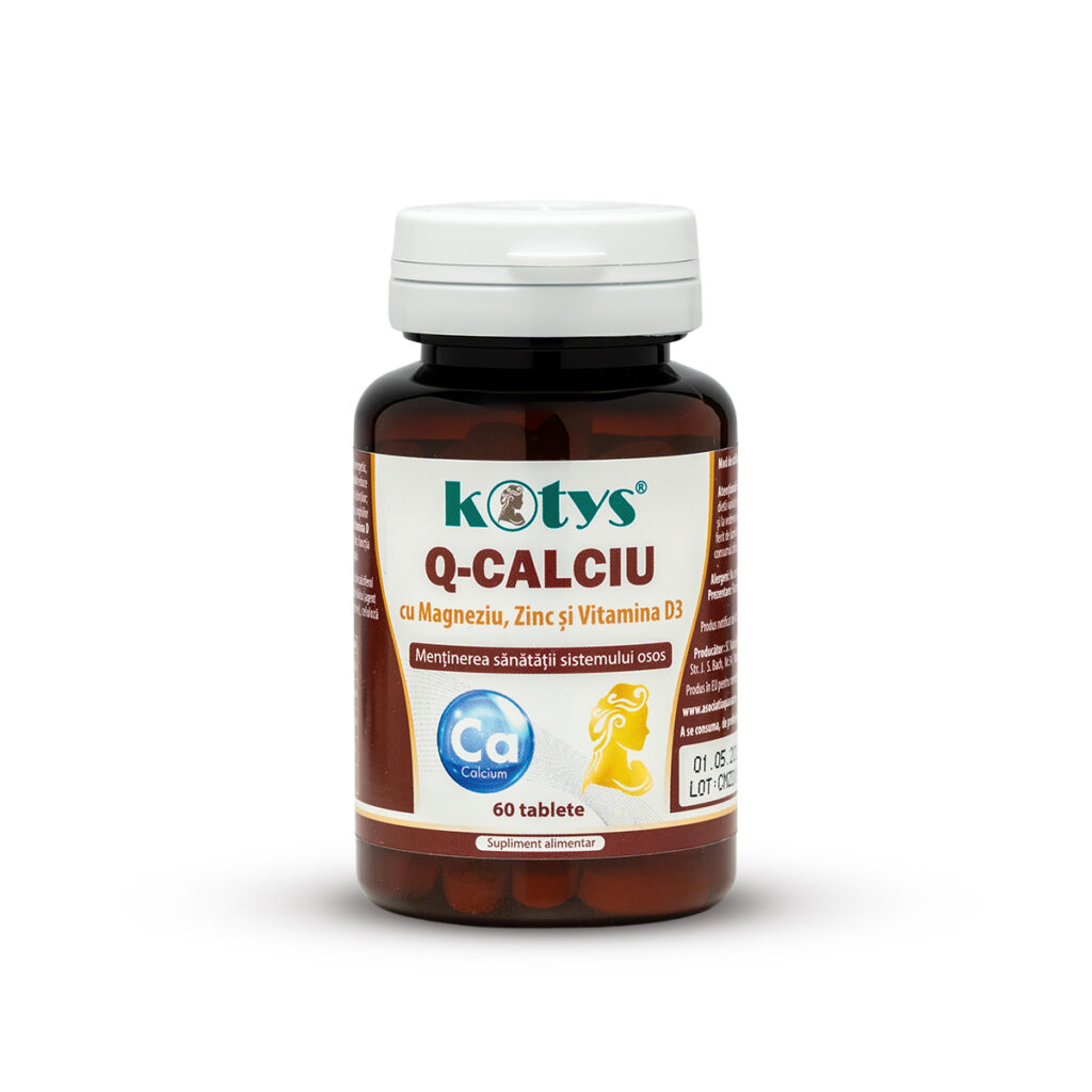 Pachet Kotys Q-Calciu + Q-Magneziu 375mg + Zinc 25mg