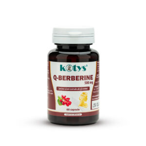 Berberina Extract ( 50:1 ) 500 mg – 60 capsule care ajută la menținerea nivelului normal al glicemiei, metabolismului și sănătății cardiovasculare,  Kotys