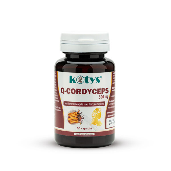 Cordyceps Extract (40:1)  500 mg ,  60 capsule care ajută la creșterea energiei, rezistenței și la buna funcționare a sistemului imunitar,  Kotys