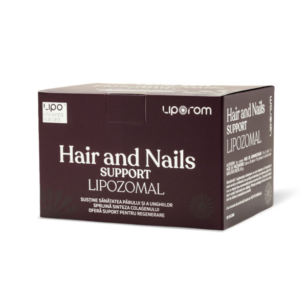 Hair & Nails Support Lipozomal Liporom, 30 plicuri – păr, unghii și collagen