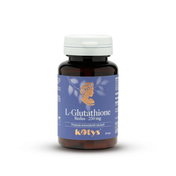 L-Glutathione Redus 250 mg — 60 capsule pentru protecție antioxidantă celulară, Kotys