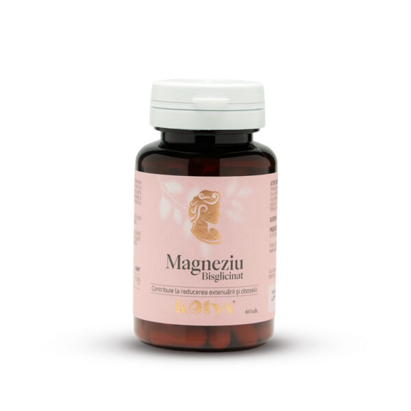 Magneziu Bisglicinat — 60 tablete pentru reducerea oboselii și susținerea sistemului nervos, Kotys