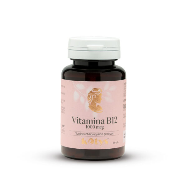 Vitamina B12 1000 mcg — 60 tablete pentru susținerea sistemului nervos și echilibrului psihic, Kotys