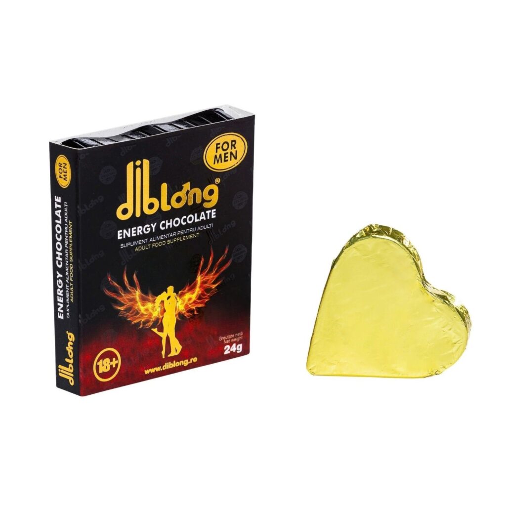 Ciocolată afrodisiac premium concentrat, DIBLONG ENERGY CHOCOLATE for MEN, poate ajuta la creșterea libidoului, potență, erecție, ejaculare precoce, 24g