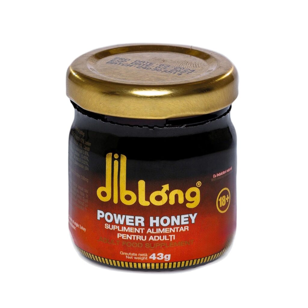 Miere afrodisiac premium concentrat DIBLONG POWER HONEY, poate ajuta la creșterea libidoului, potență, erecție, ejaculare precoce, Unisex, 43 g