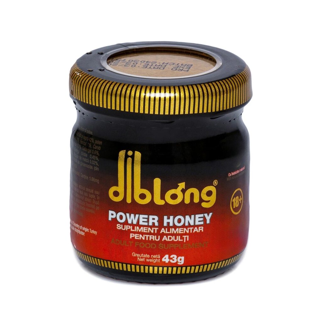 Miere afrodisiac premium concentrat DIBLONG POWER HONEY, poate ajuta la creșterea libidoului, potență, erecție, ejaculare precoce, Unisex, 43 g