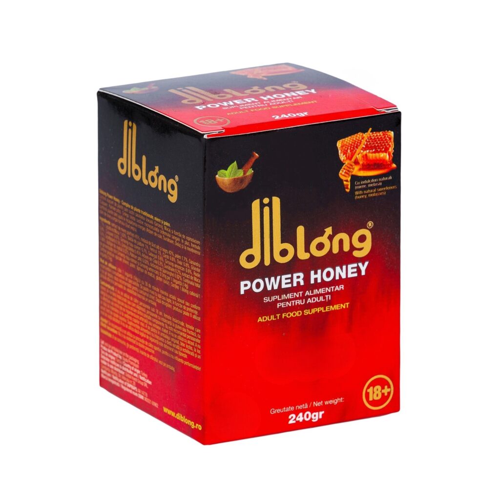 Miere afrodisiac premium concentrat DIBLONG POWER HONEY, poate ajuta la creșterea libidoului, potență, erecție, ejaculare precoce, Unisex, 240 g